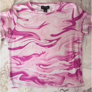 pink marble shirt short sleeve (streetwear society)💕